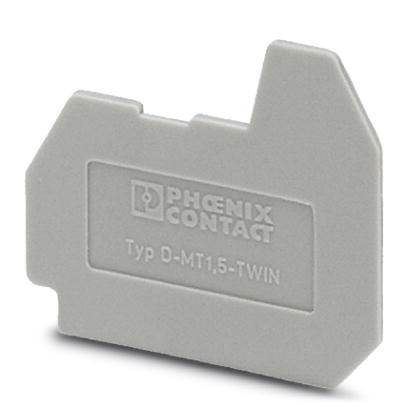 Phoenix Contact End cover; Length: 28mm; Width: 1mm; Color: Gray